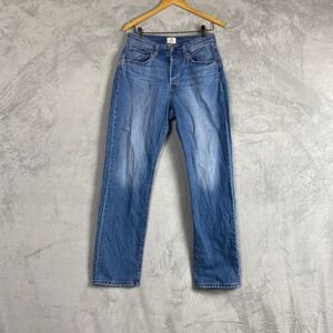 Levis 501 Curve Women Blue Medium Wash Straight Leg High Rise Jeans W30 L32